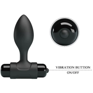 PRETTY LOVE - VIBRA BUTT 10 VIBRAÃÃES PLUG ANAL PRETO